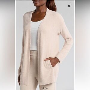 Barefoot Dreams Cozychic Lite Ribbed Cuff Coastline Open Cardigan